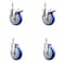 Service Caster 5 Inch 316SS Blue Polyurethane 1/2 Inch Threaded Stem Caster Lock Brake SCC, 2PK SS316TSTTL20S514-PPUBBLUE-121315-2S2 - alternate 1